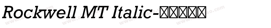 Rockwell MT Italic字体转换